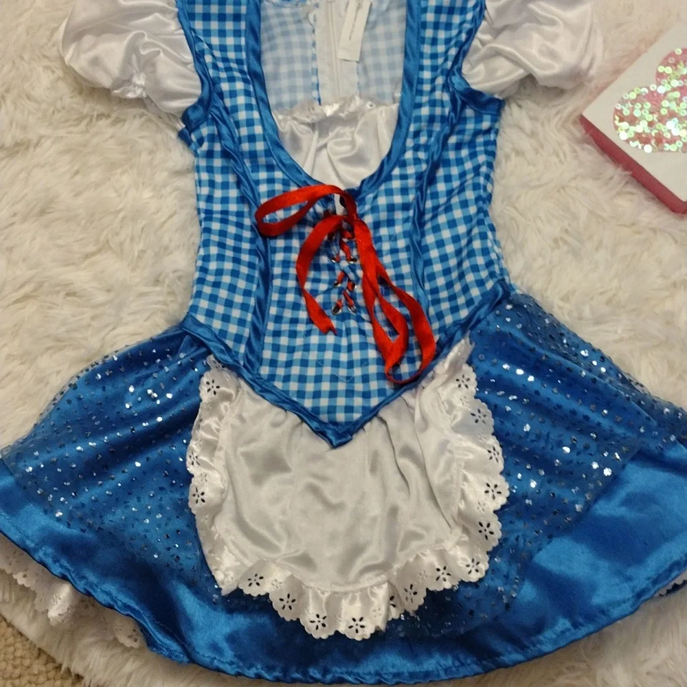 Blue and White Kids Costume Dress Girl Size 3T-4T